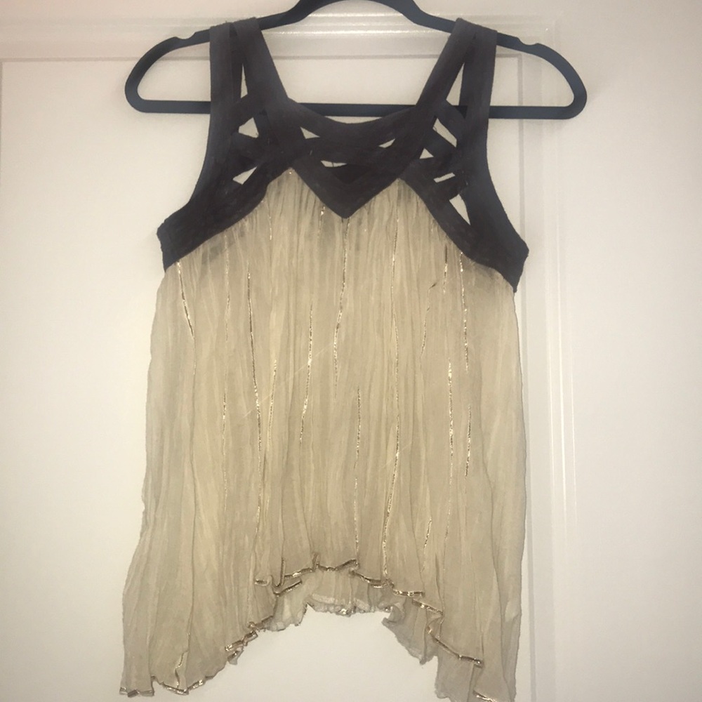 Free People Cream Tank Top